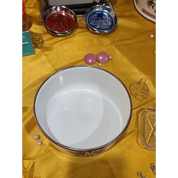 3 pc. Dar Collection Porcelain Enamel on Steel Pink Floral Mixing Bowl Set - Picture 8 of 13